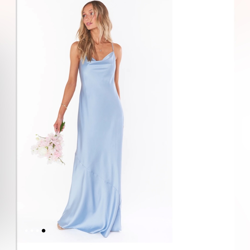 Show Me Your Mumu Tuscany Maxi Slip in Light Blue Dress Size Small NWT